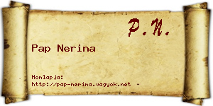 Pap Nerina névjegykártya